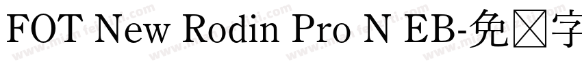 FOT New Rodin Pro N EB字体转换